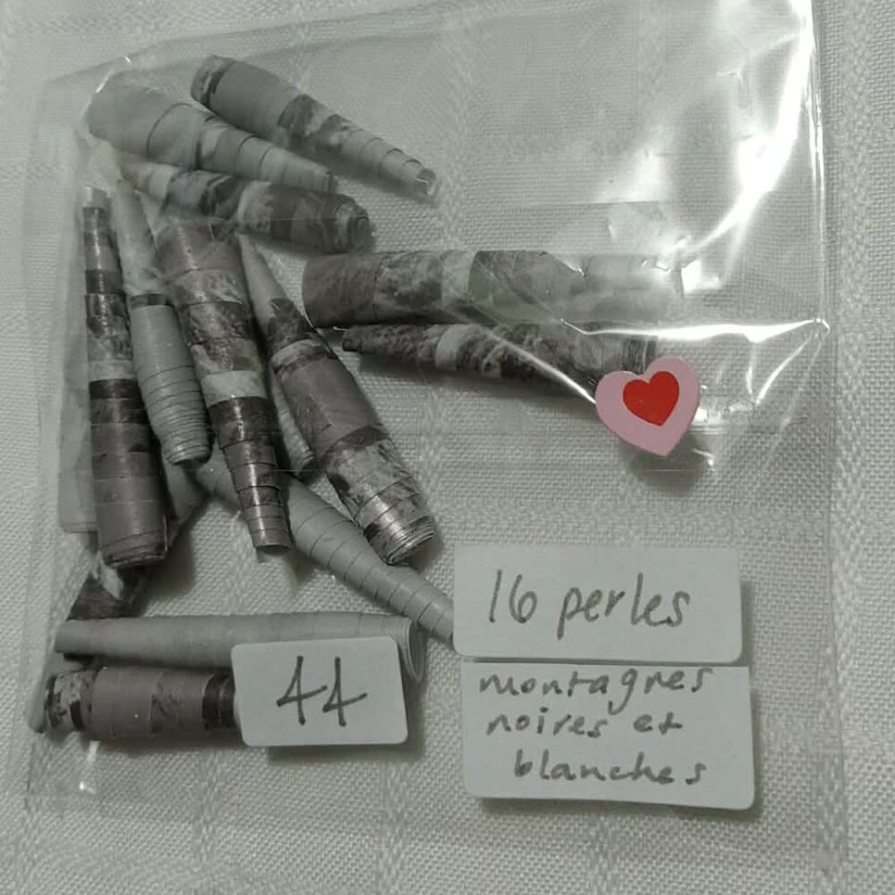 One-of-a-kind handmade/hand rolled paper beads/jewelry making/craft supplies/DIY